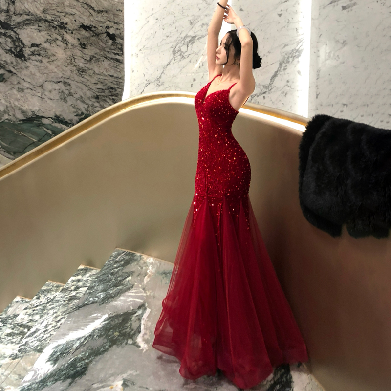Sexy Sequin Dress for Banquet, Wedding, Annual Meeting, Coming-of-Age, Party, Stage, Performance, High Quality Evening Gown - Image 4