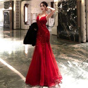 Sexy Sequin Dress for Banquet, Wedding, Annual Meeting, Coming-of-Age, Party, Stage, Performance, High Quality Evening Gown