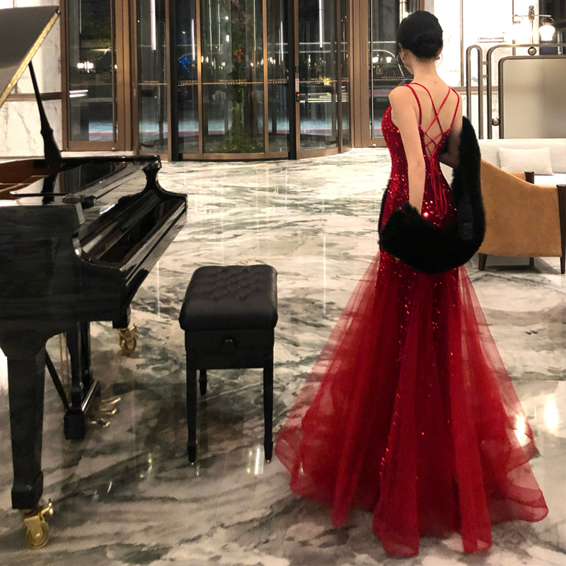 Sexy Sequin Dress for Banquet, Wedding, Annual Meeting, Coming-of-Age, Party, Stage, Performance, High Quality Evening Gown - Image 2